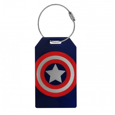 Captain America Shield Metal Bag Tag