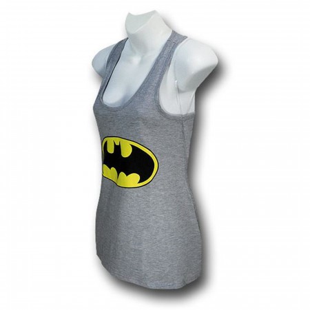Batman Women's Junior's Grey Tank Top
