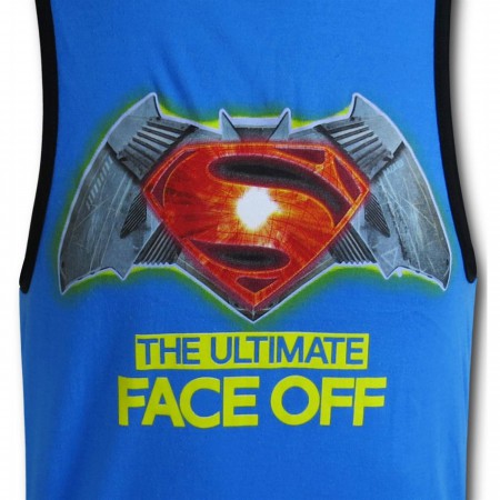 Batman Vs Superman Face Off Kids Tank Top