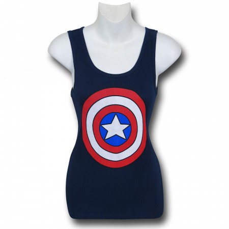 Captain America Shield Women's Ribbed Tank Top