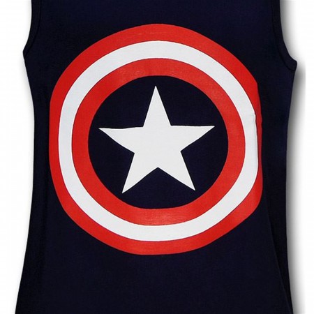 Captain America Shield Navy Tank Top