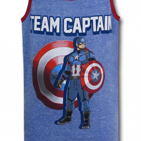 Captain America Civil War Team Captain Kids Tank Top