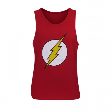 Flash Distressed Symbol Red Tank Top