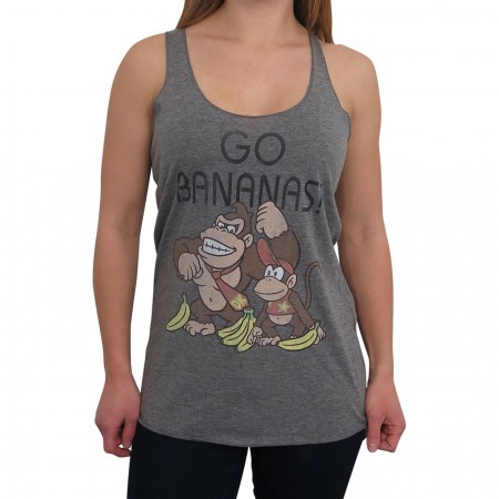 Donkey Kong Go Bananas Women's Racerback Tank Top