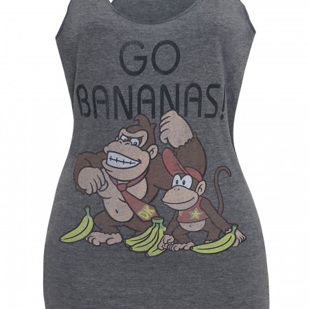 Donkey Kong Go Bananas Women's Racerback Tank Top