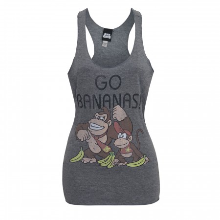 Donkey Kong Go Bananas Women's Racerback Tank Top