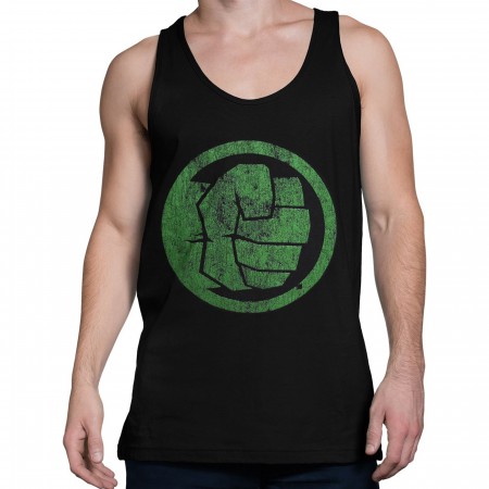 Hulk Fist Bump on Black Men's Tank Top