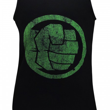 Hulk Fist Bump on Black Men's Tank Top