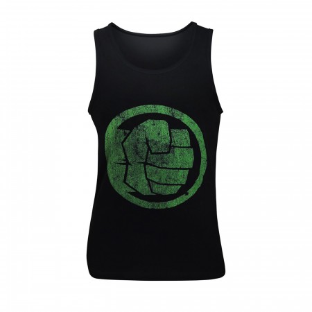 Hulk Fist Bump on Black Men's Tank Top