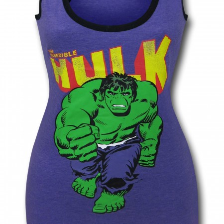 Hulk Purple & Black Womens Tank Top