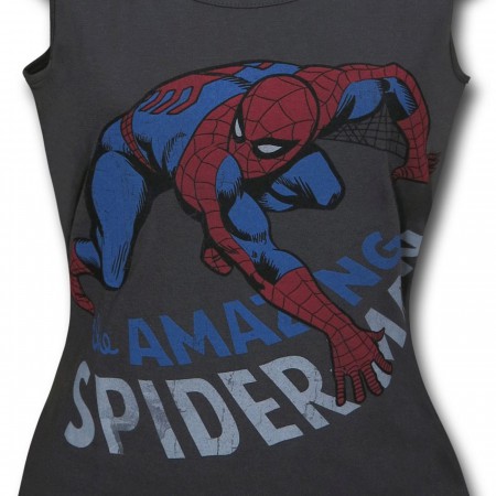 Spiderman Leapfrog Women's Fitted Tank Top