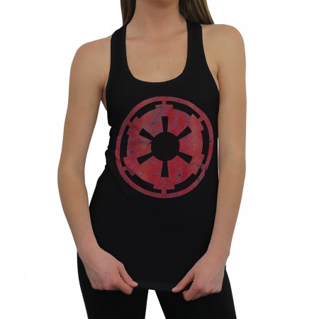 Star Wars Distressed Empire Crest Women's Racerback Tank Top