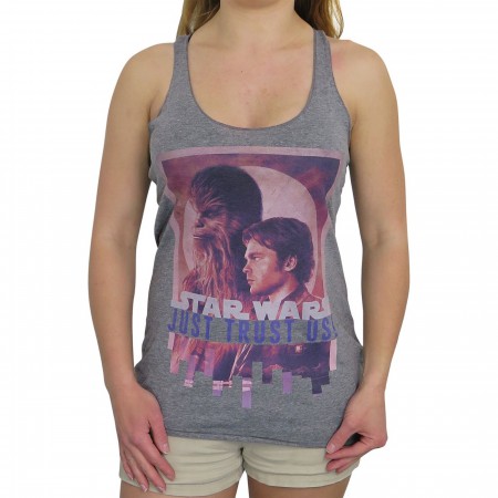 Star Wars Solo Trust Us Women's Racerback Tank Top