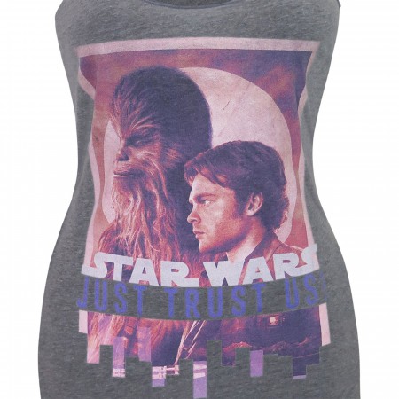 Star Wars Solo Trust Us Women's Racerback Tank Top