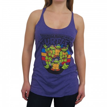 TMNT Group Wave Women's Racerback Tank Top