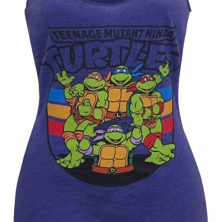 TMNT Group Wave Women's Racerback Tank Top