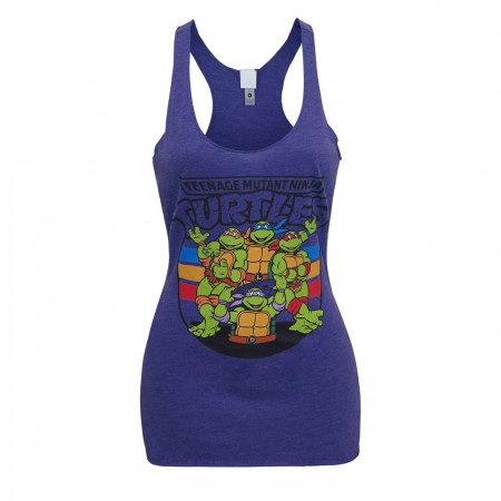 TMNT Group Wave Women's Racerback Tank Top