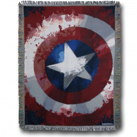 Captain America Shield Throw Blanket
