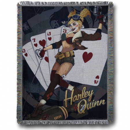 Harley Quinn Bombshells Throw Blanket
