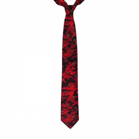 Iron Man Flying Red and Black Camo Tie