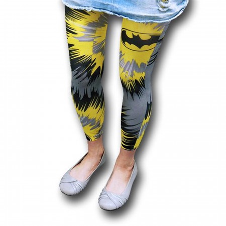 Batman Symbol Tie-Dye Women's Footless Tights