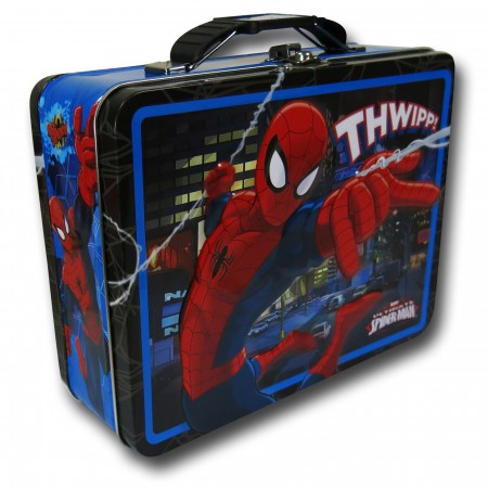 Spiderman Thwip Square Tin Lunch Box