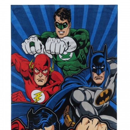 Justice League the Power of 4 Beach Towel