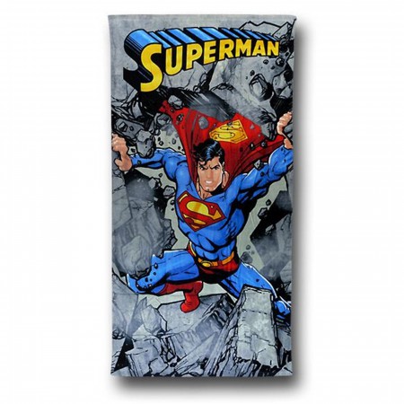 Superman Rocks Beach Towel