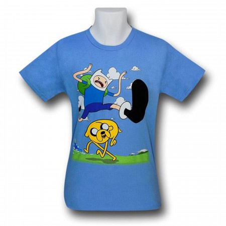 Adventure Time Finn Kick Jump Youth T-Shirt