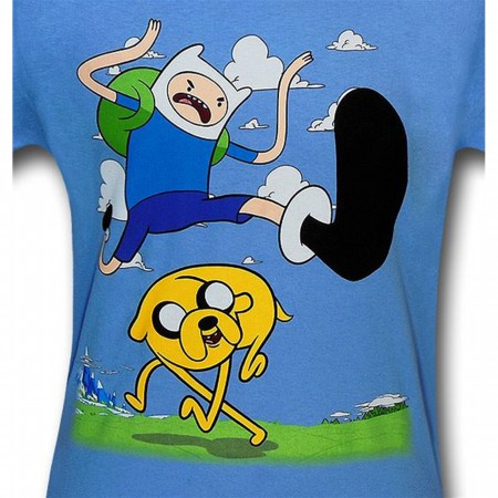 Adventure Time Finn Kick Jump Youth T-Shirt