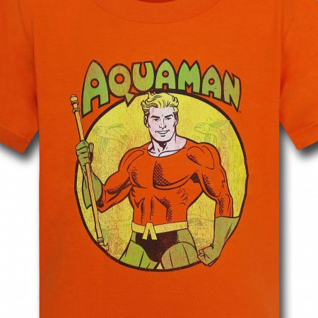 Aquaman Trident Circle Kids T-Shirt