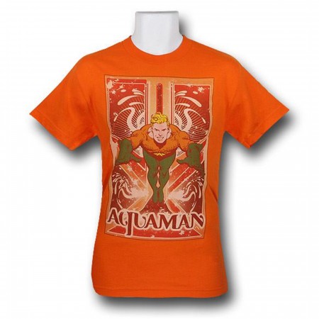Aquaman Orange Retro Mod T-Shirt