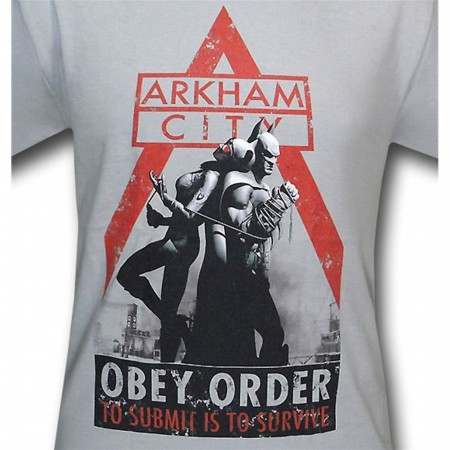 Arkham City Bats & Cat Obey Order T-Shirt