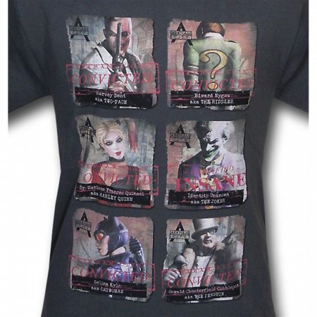 Arkham City Villains Line Up T-Shirt