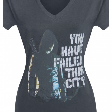 Arrow TV Series Failed City Women's V-Neck T-Shirt