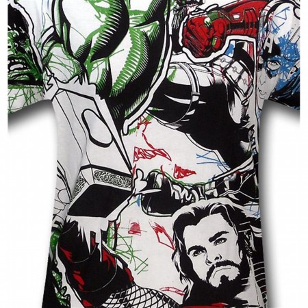 Avengers Movie Combined Attack All Over Print T-Shirt