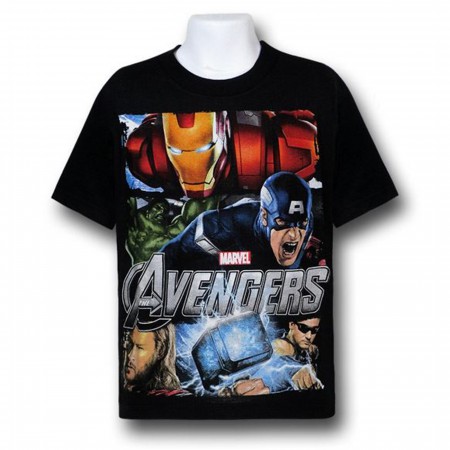 Avengers Kids Movie Panels T-Shirt