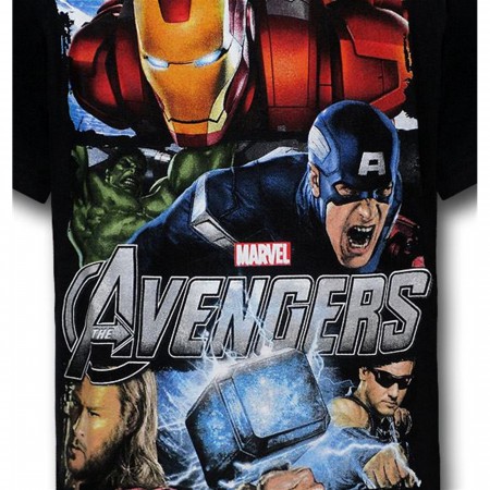 Avengers Kids Movie Panels T-Shirt