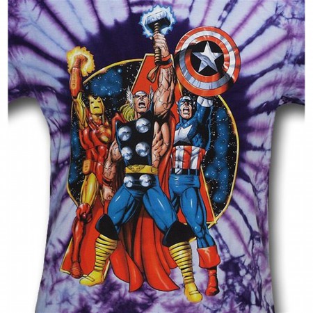 Avengers Tie-Die Fists Raised T-Shirt