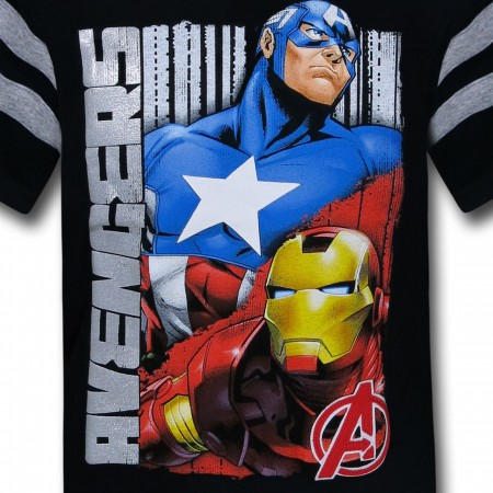 Avengers Cap & Iron Man HD Ink Foil Kids T-Shirt