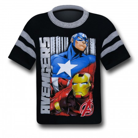 Avengers Cap & Iron Man HD Ink Foil Kids T-Shirt