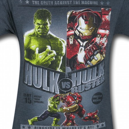Avengers Age of Ultron Hulk Vs Hulkbuster T-Shirt
