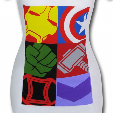 Avengers Boxes Women's V-Neck T-Shirt