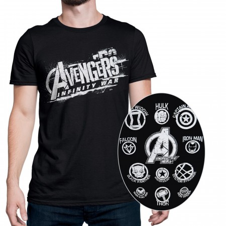 Avengers Infinity War & Hero Logos Men's T-Shirt