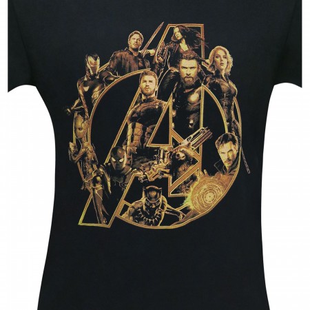 Infinity War Avengers Characters Logo Men's T-Shirt