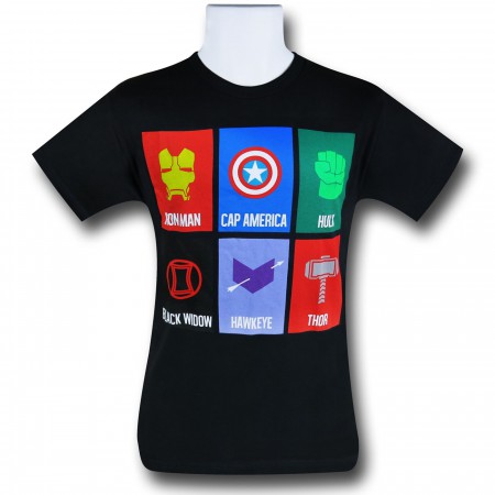 Avengers Minimalist Cards T-Shirt