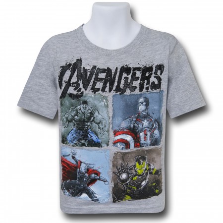 Avengers Age of Ultron Scratch Plated Kids T-Shirt