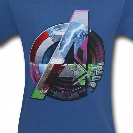 Avengers Age of Ultron Shield Symbol Indigo T-Shirt