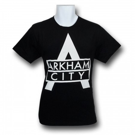 Arkham City Black & White Logo T-Shirt
