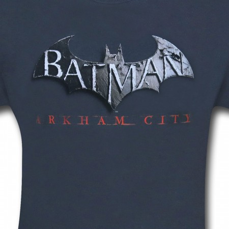 Batman Arkham City Logo on Grey T-Shirt